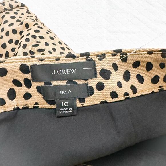 J. Crew No. 2 Leopard Print Skirt Animal Pattern Size 10 - Picture 3 of 6
